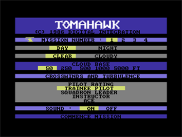 Tomahawk - Screenshot - Game Select Image
