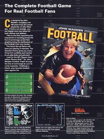 John Madden Football - Advertisement Flyer - Front Image