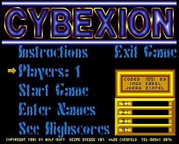 Cybexion - Screenshot - Game Select Image