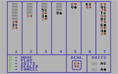 Patience (Commodore Business Machines) - Screenshot - Gameplay Image