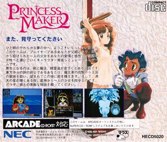 Princess Maker 2 - Box - Back Image