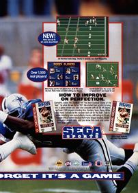 NFL '95 - Advertisement Flyer - Back Image