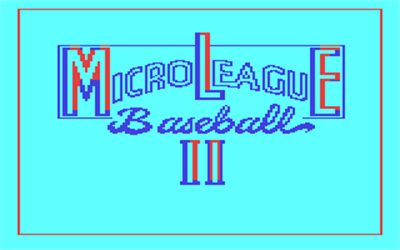 MicroLeague Baseball II - Screenshot - Game Title Image