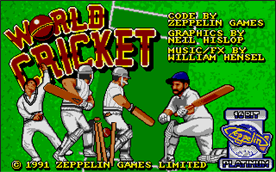 World Cricket - Screenshot - Game Title Image