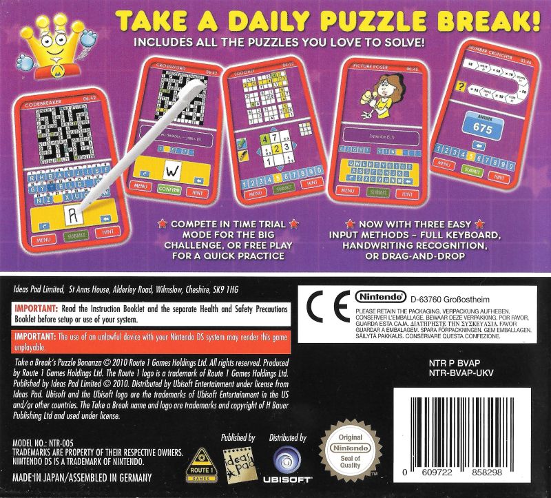 Take a Break's Puzzle Bonanza Images - LaunchBox Games Database