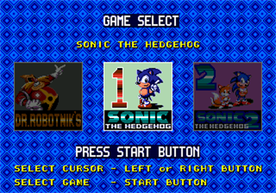 Sonic Classics - Screenshot - Game Select Image