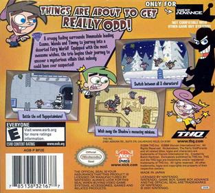 The Fairly OddParents! Shadow Showdown - Box - Back Image
