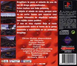 Dragstars - Box - Back Image