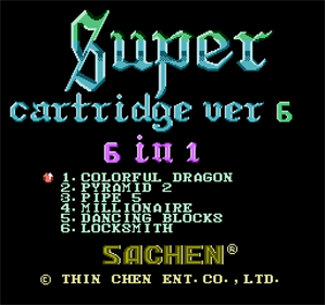 Super Cartridge Ver 6: 6 in 1 - Screenshot - Game Title Image