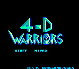 4-D Warriors - Screenshot - Game Title