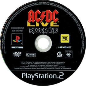 AC/DC Live: Rock Band Track Pack - Disc Image