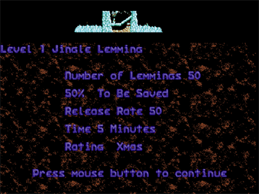 Xmas Lemmings (1992) - Screenshot - Gameplay Image