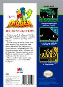 Digger T. Rock: The Legend of the Lost City - Box - Back Image