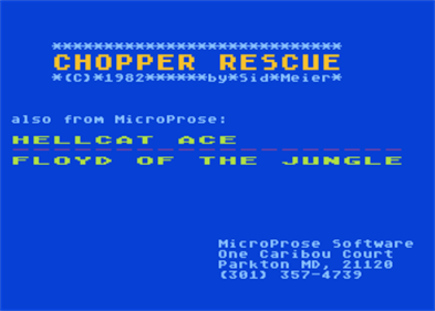 Chopper Rescue - Screenshot - Game Title Image