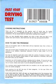 Pass Your Driving Test - Box - Back Image