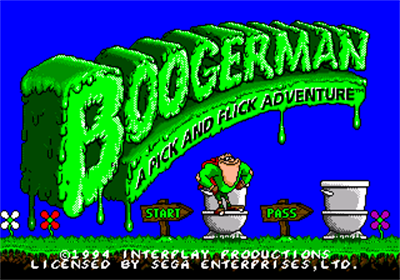 Boogerman: A Pick and Flick Adventure - Screenshot - Game Title Image