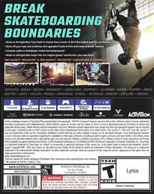 Tony Hawk's Pro Skater 1 + 2 - Box - Back Image