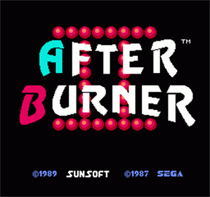 After Burner (Sunsoft) - Screenshot - Game Title Image