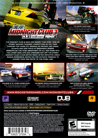 Midnight Club 3: DUB Edition Remix - Box - Back Image