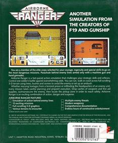 Airborne Ranger - Box - Back Image