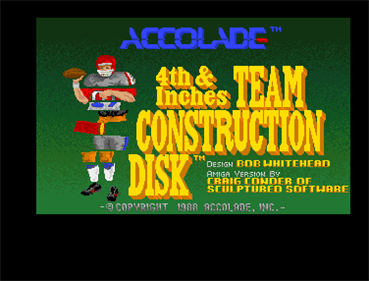 4th & Inches Team Construction Disk - Screenshot - Game Title Image
