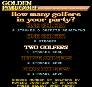 Golden Par Golf - Screenshot - Game Select