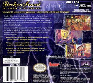 Broken Sword: The Shadow of the Templars - Box - Back Image