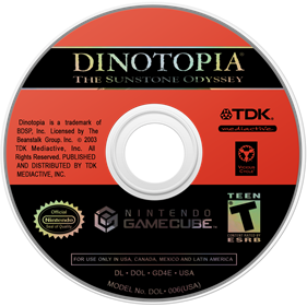 Dinotopia: The Sunstone Odyssey - Disc Image