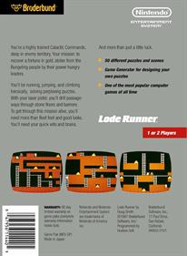 Lode Runner - Box - Back Image