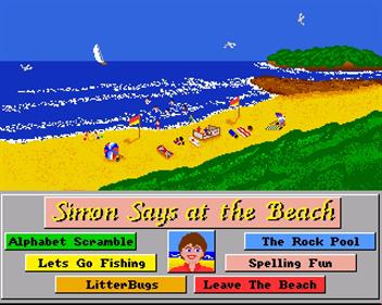 Simon Says at the Beach - Screenshot - Game Title Image