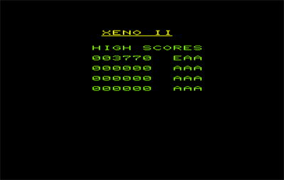 Xeno II - Screenshot - High Scores Image