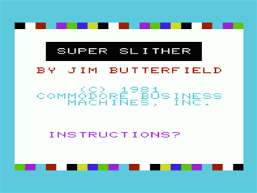 Slither/Super Slither - Screenshot - Game Title Image