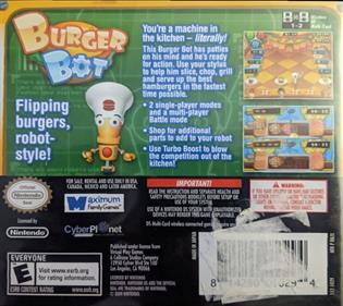 Burger Bot - Box - Back Image