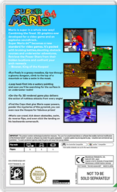 Super Mario 64 - Box - Back Image