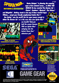 Spider-Man: Return of the Sinister Six - Box - Back Image