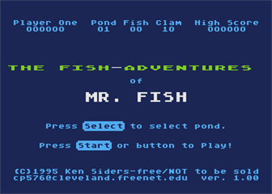 The Fish-Adventures of Mr. Fish - Screenshot - Game Title Image