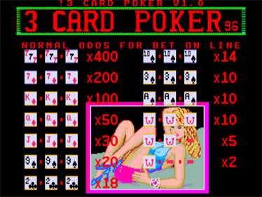 3 Card Poker 96 - Screenshot - Game Title
