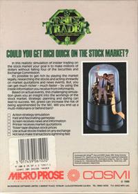 Inside Trader: The Authentic Stock Trading Game - Box - Back Image