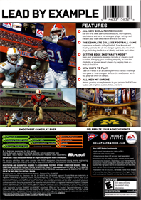 NCAA Football 08 - Box - Back Image