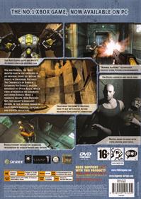 Chronicles of Riddick: Escape from Butcher Bay - Box - Back Image