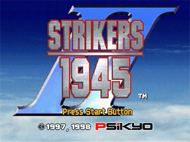 Strikers 1945 II - Screenshot - Game Title Image