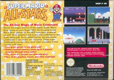 Super Mario All-Stars - Box - Back Image