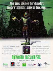 Oddworld: Abe's Oddysee - Advertisement Flyer - Front Image