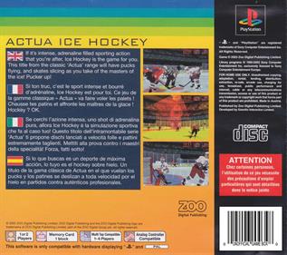Actua Ice Hockey - Box - Back Image
