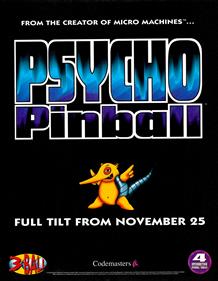 Psycho Pinball - Advertisement Flyer - Front Image