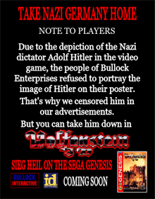 Wolfenstein 3D - Advertisement Flyer - Front Image