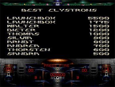 Clystron - Screenshot - High Scores Image