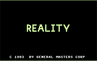Reality - Screenshot - Game Title Image
