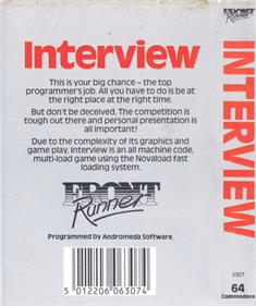 Interview - Box - Back Image