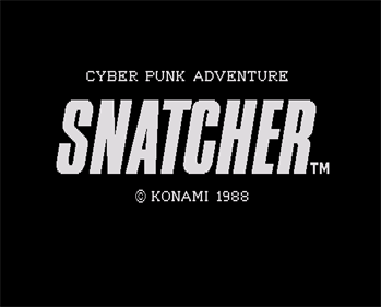 Snatcher - Screenshot - Game Title Image